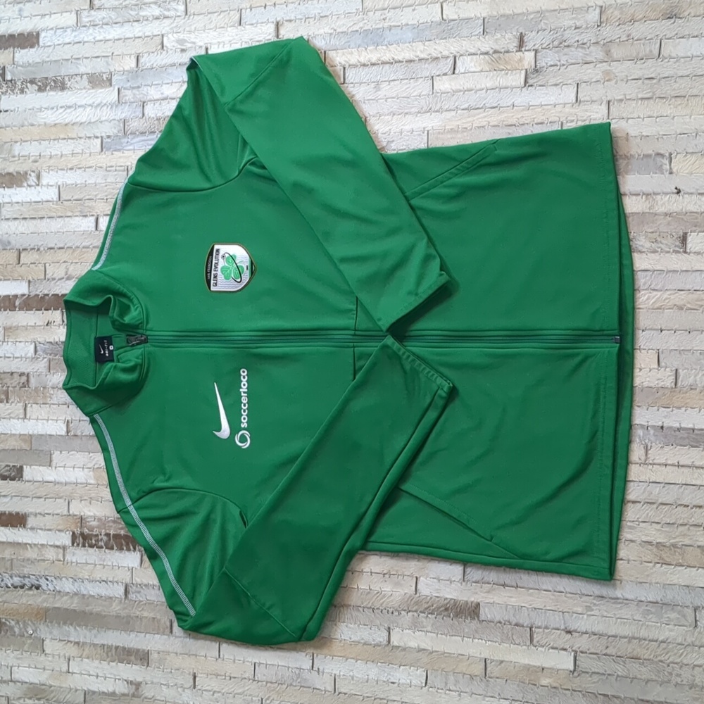 Nike San Francisco Glens Evolution Soccer Jacket Men M Green Full Zip NWOT